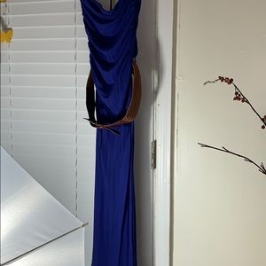 Long Halter Top Blue dress